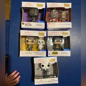 Set of 5 new in box Funko Pop Christmas ornaments
